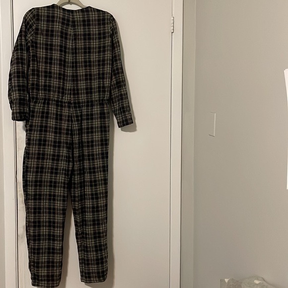 Zara Plaid Jumpsuit with drawstrings in S - Picture 2 of 2